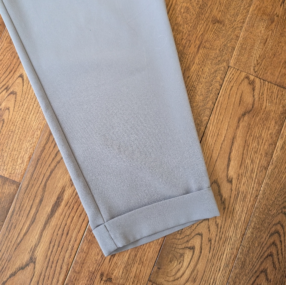 EUC Ladies LC Lauren Conrad Slacks Trousers Pants Gray Fabric Bow Belt Cuff Sz 4 - Picture 3 of 8